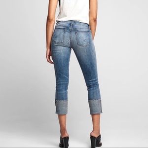 Hudson Jeans Jeans Hudson Tally Deep Cuff Crop Raw Hem Jeans